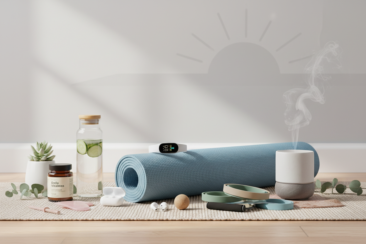 Startseiten-Hintergrundbild für Gesundheits-Accessoires-Shop